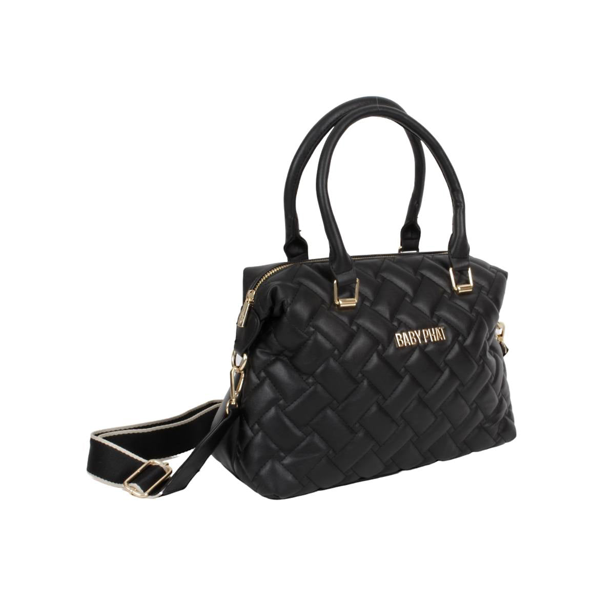 Bolsa De Dama Estilo Capitonado Bowling Baby Phat Color Negro