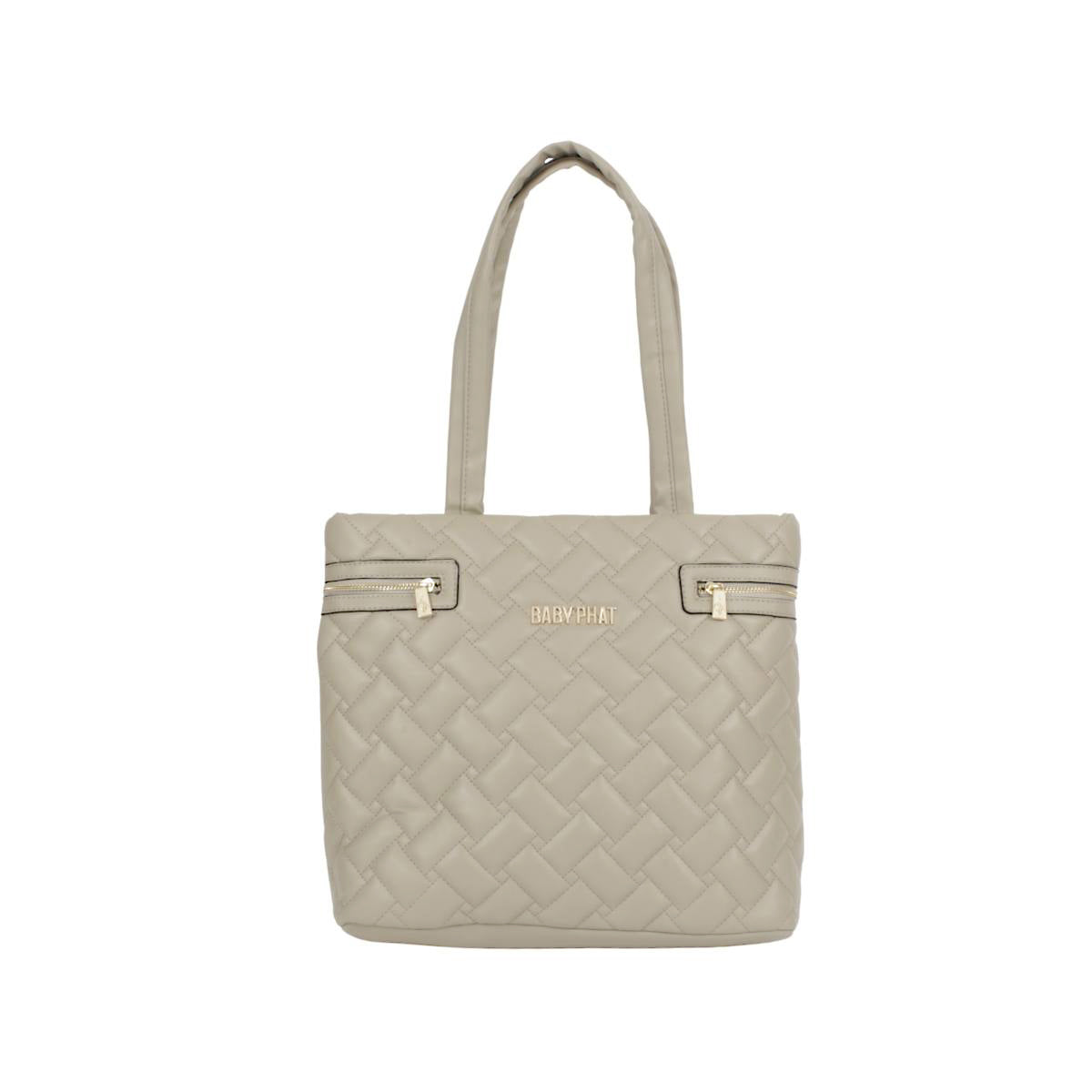 Bolsa De Dama Estilo Capitonado Tote Baby Phat Color Pardo