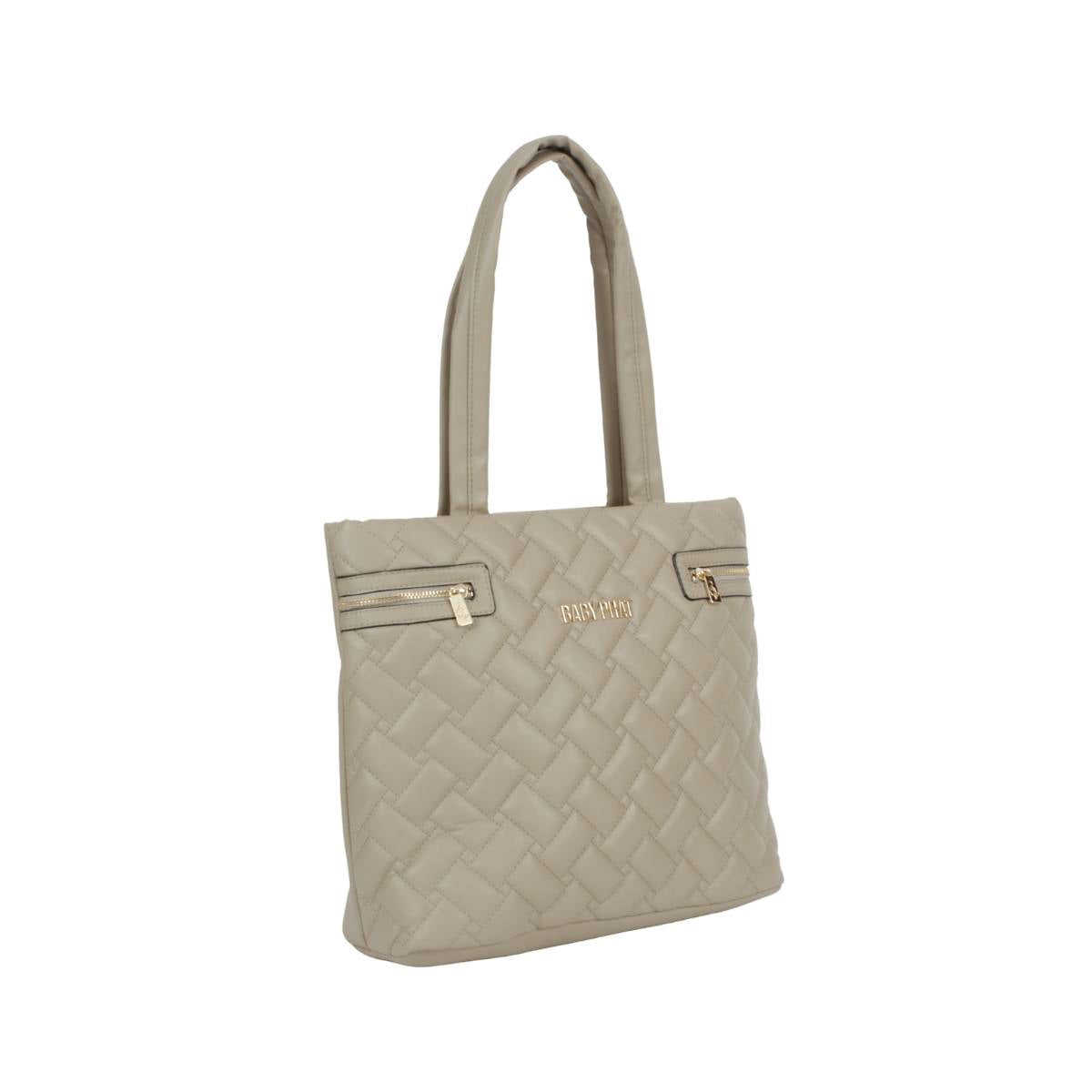 Bolsa De Dama Estilo Capitonado Tote Baby Phat Color Pardo