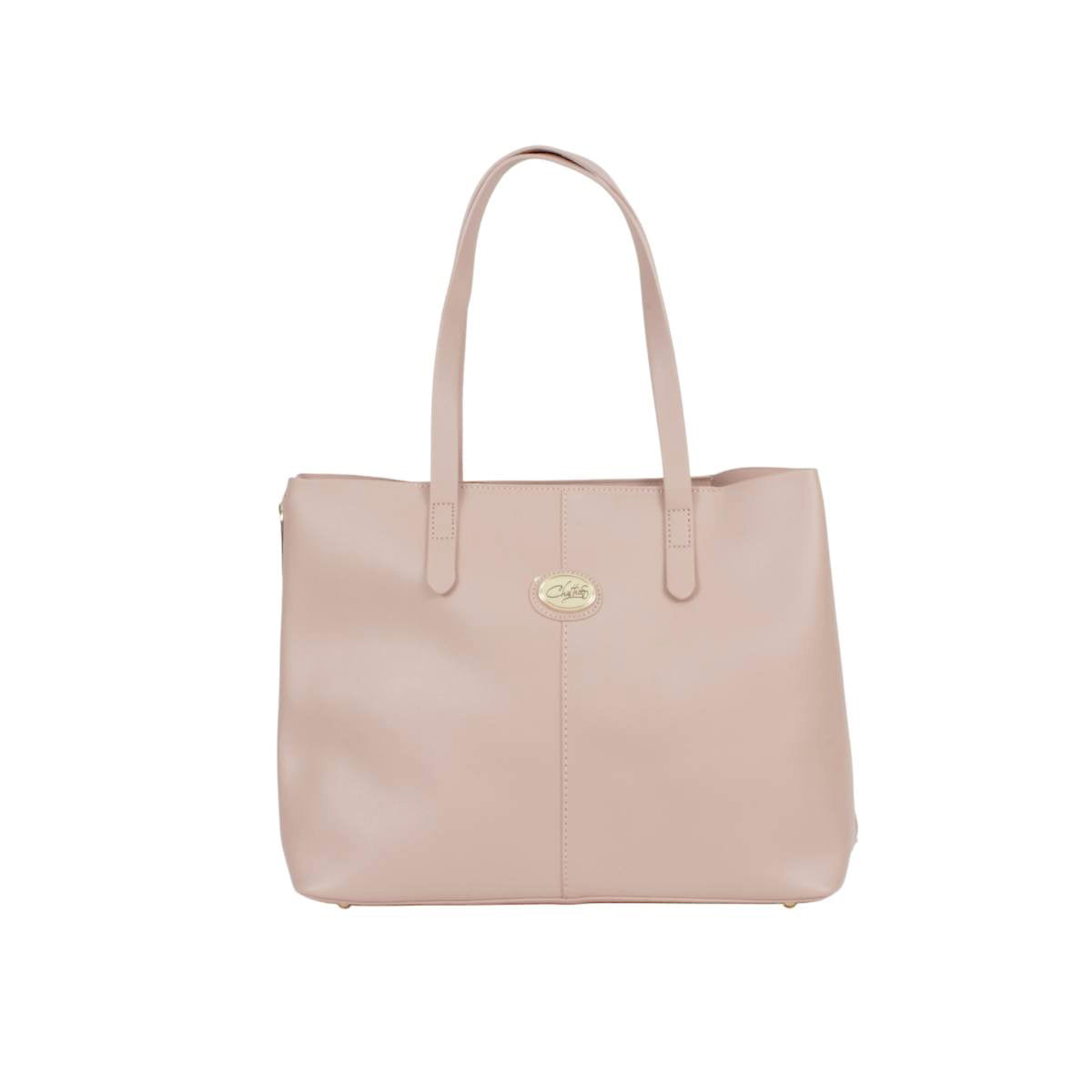 Bolsa (Chatties) Tipo Tote Con Diseño Liso Color Rosa