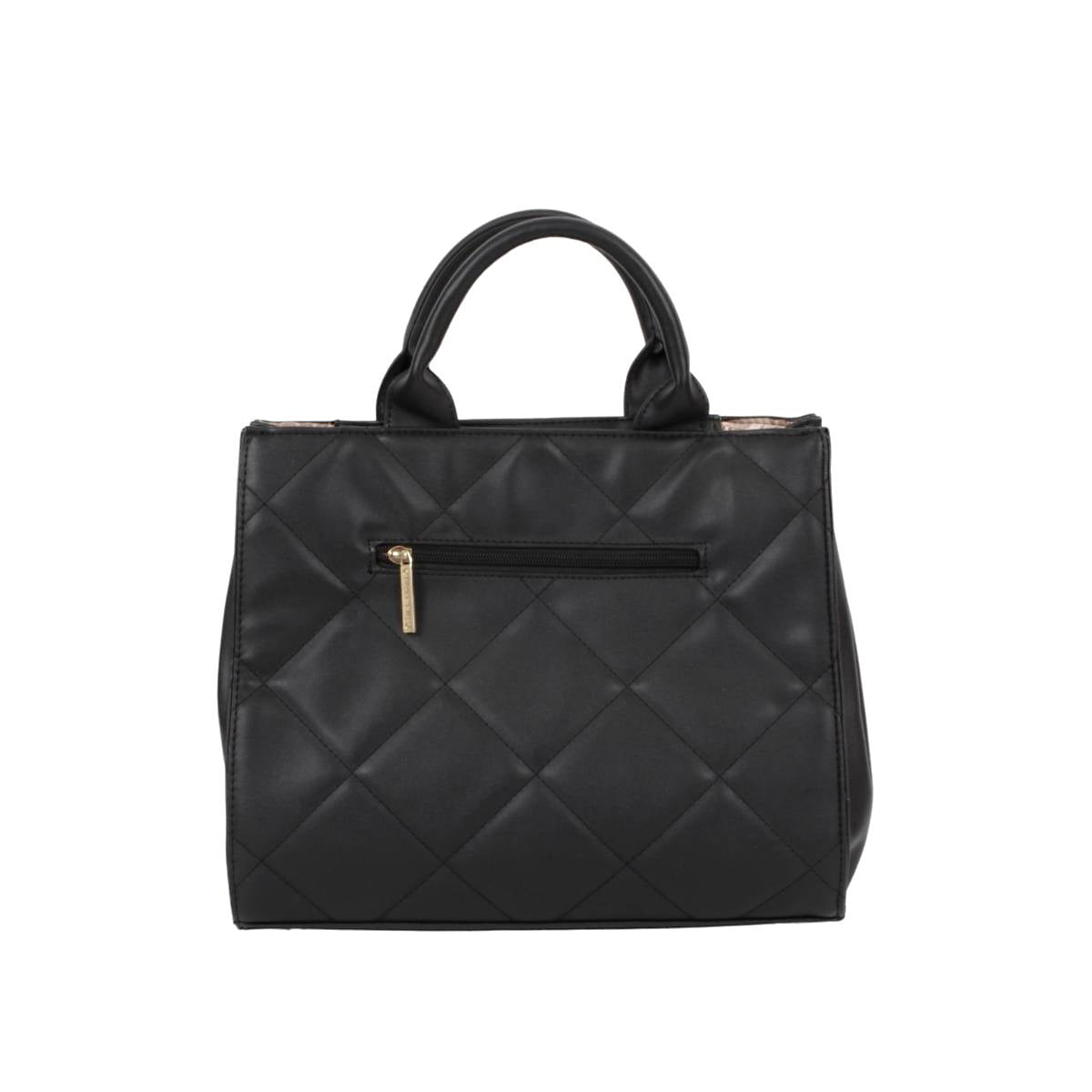 Bolsa Para dama Tipo Tote Crossbody Diseño Capitonado Rombos Negro (Chatties)
