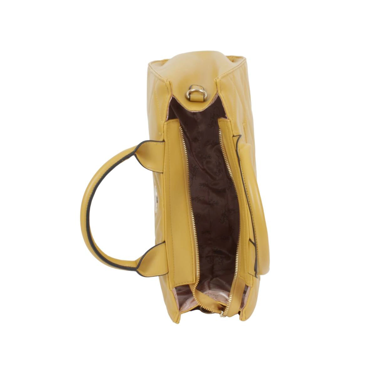 Bolsa Para dama Tipo Tote Crossbody Diseño Capitonado Rombos Mostaza (Chatties)