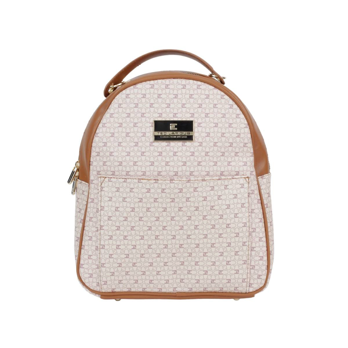 Mochila Para Dama Diseño Ted Lapidus Con Asas Color Camello