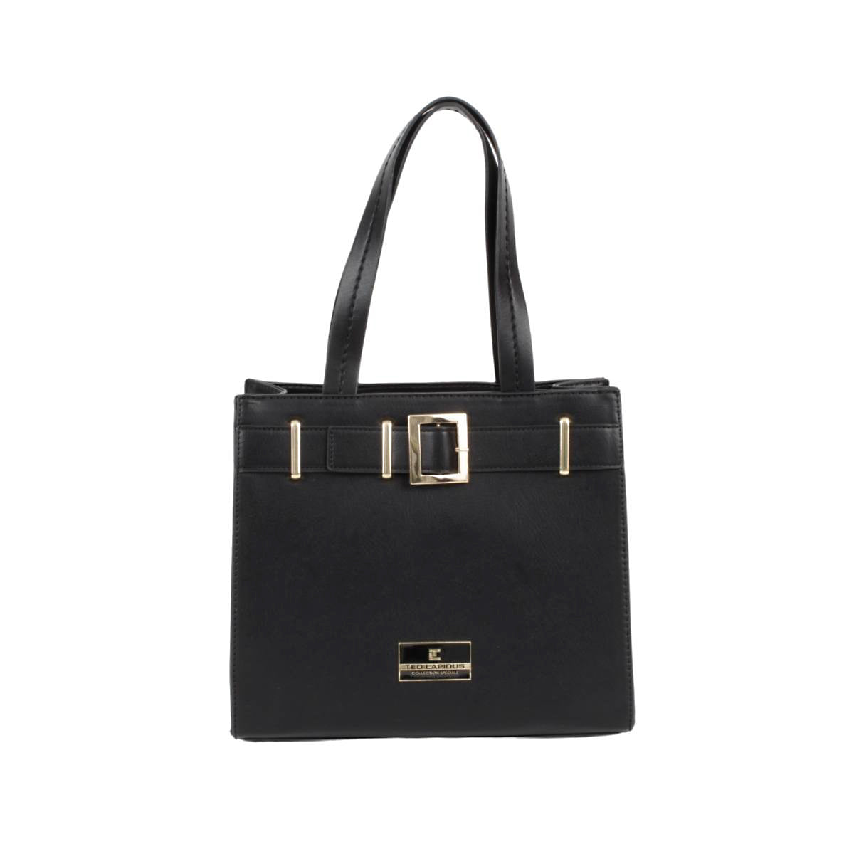 Bolsa Con Correa Decorativa Tipo Tote Color Negro (Ted Lapidus)
