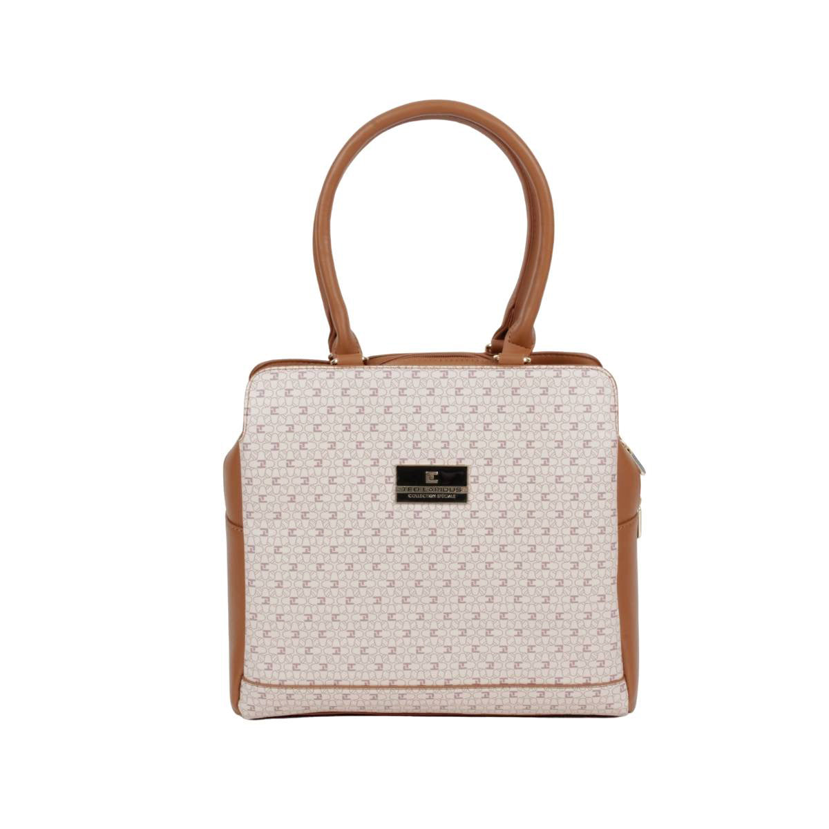 Bolsa Para Dama Tote Diseño Ted Lapidus Con Asas Color Camello