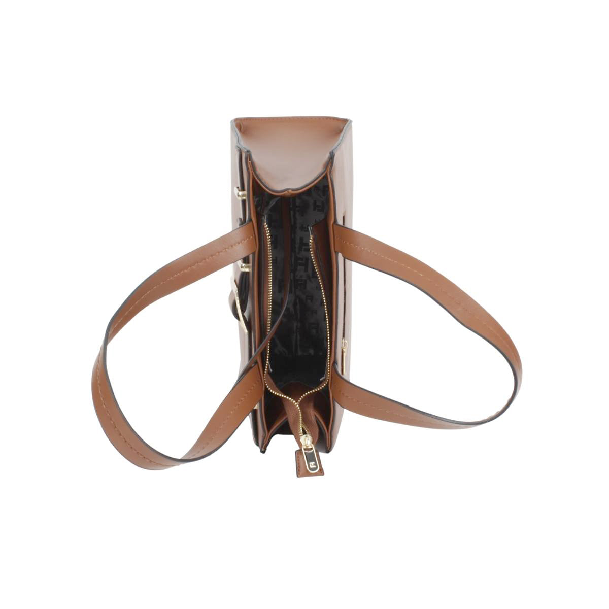 Bolsa Con Correa Decorativa Tipo Tote Color Camello (Ted Lapidus)
