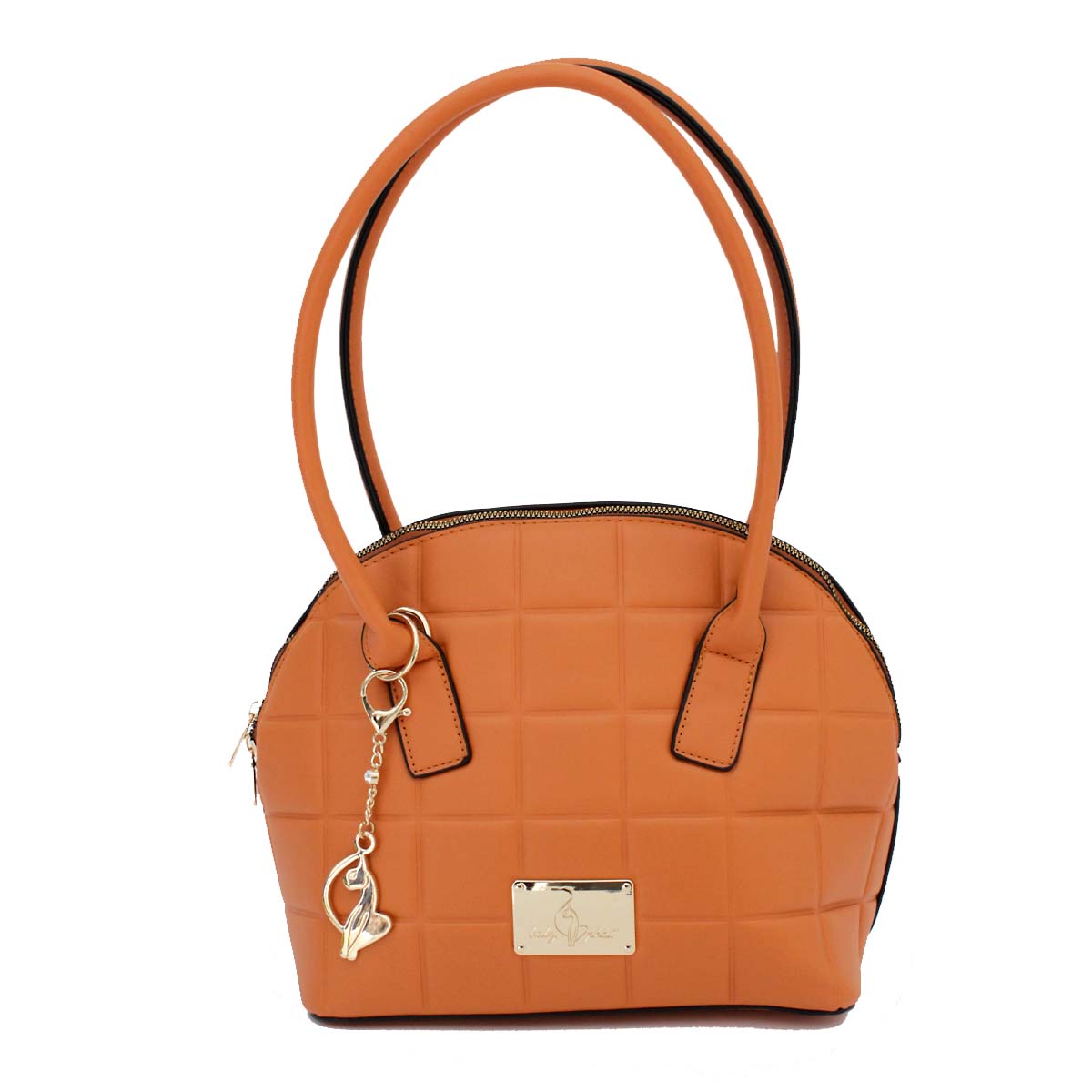 Bolsa Baby Phat Tipo Satchel Color Naranja Dise o Capitonado