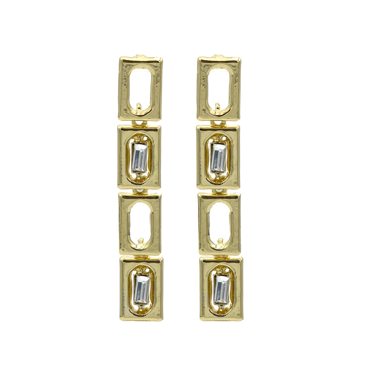 Juego De Aretes (Lulu) Colgantes Color Oro
