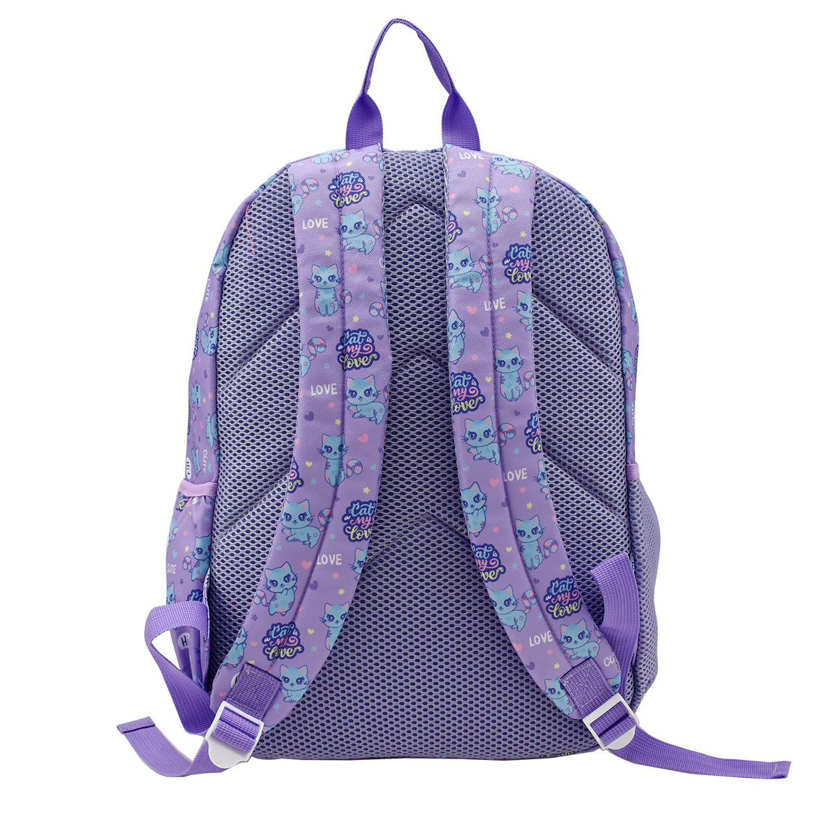 Mochila Escolar Con Diseño De Gatitos Peschelle