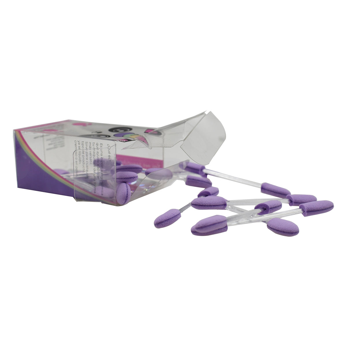 Kit 12 Brochas De Esponja Para Maquillaje De Ojos Color Morado