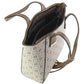 Bolso Tote De Hombro Con Estampado Marfil