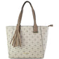Bolso Tote De Hombro Con Estampado Marfil