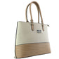 Bolso Tote De Mano Color Carne Y Café Ted Lapidus