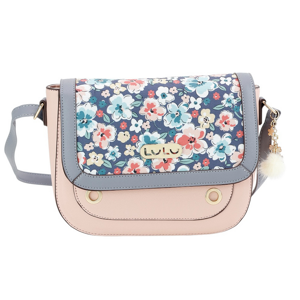 Cruzada Lulu con Solapa Floreada color rosa