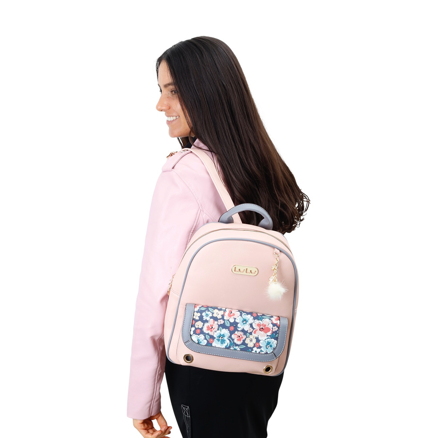Mochila Lulu Redonda con Flores