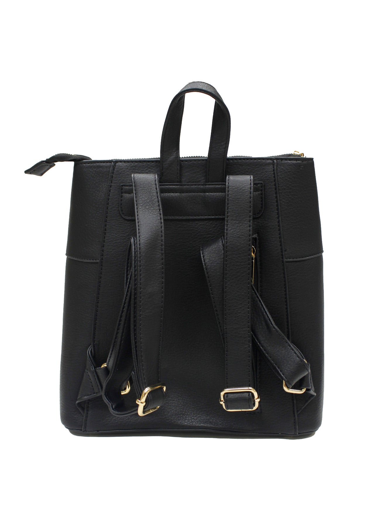 Mochila para dama Cuadrada color Negro con Asa