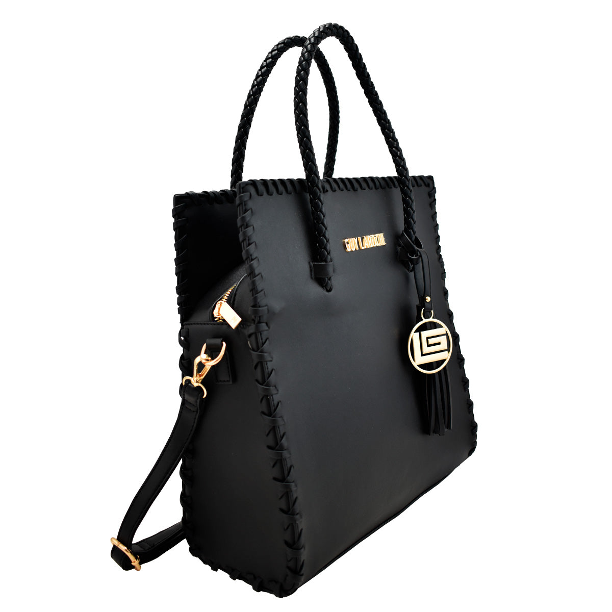 Bolso De Mano Tote Negro Guy Laroche