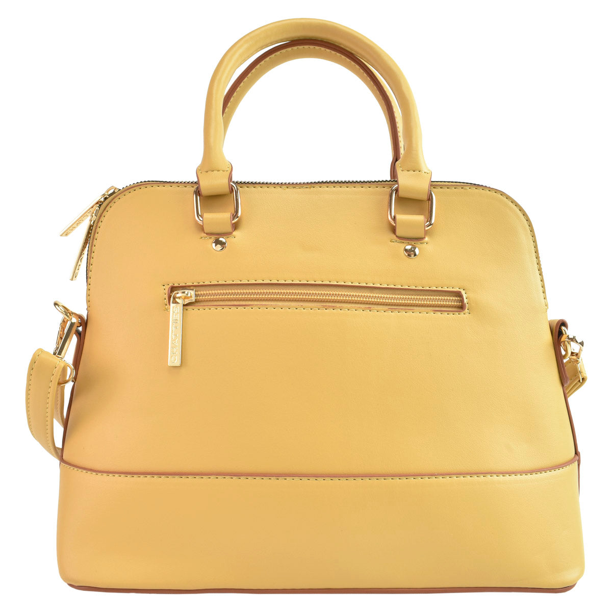 Bolsa [Chatties] Tipo Bowling Amarillo Con Monedero Para Dama