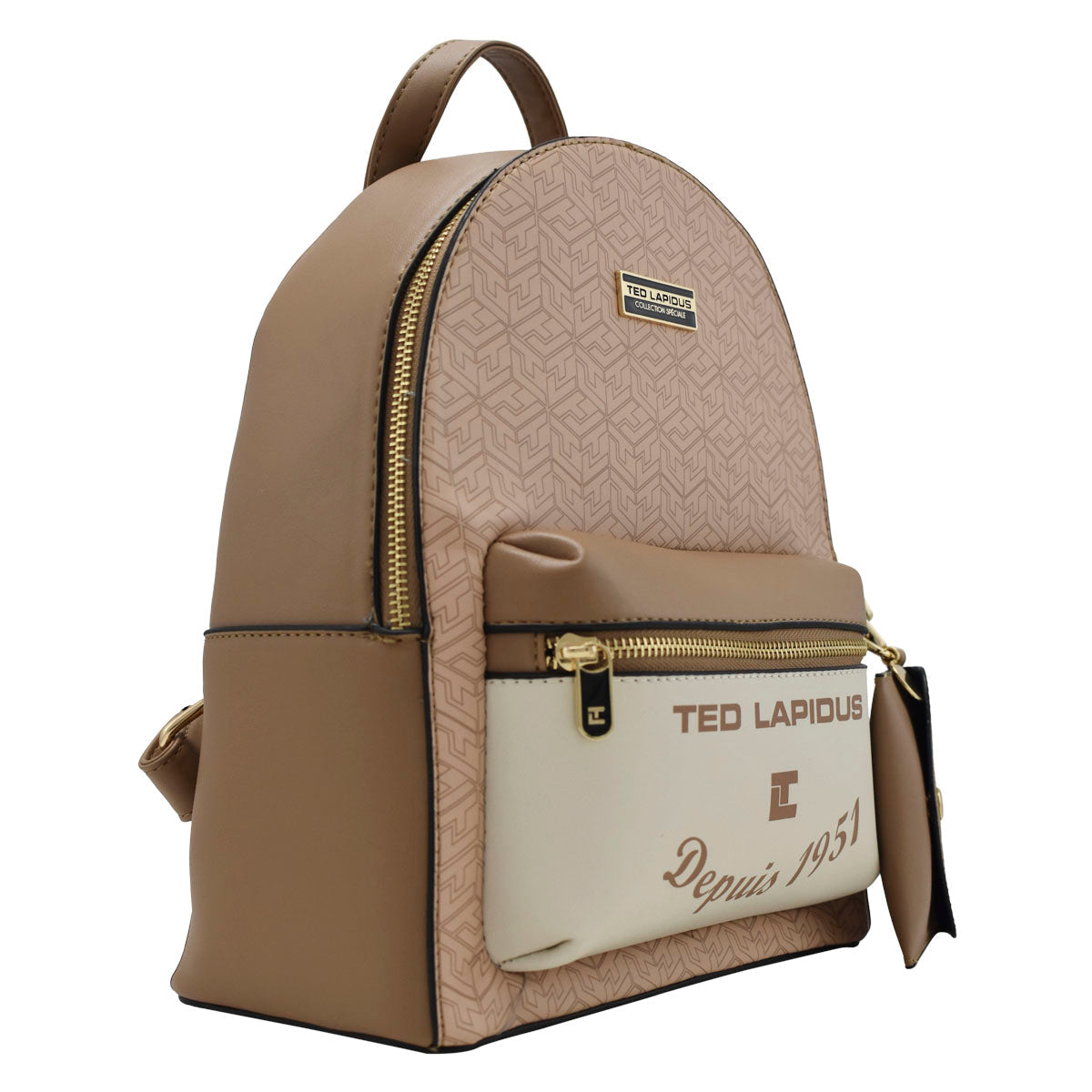 Mochila Ted Lapidus con Monedero color Café