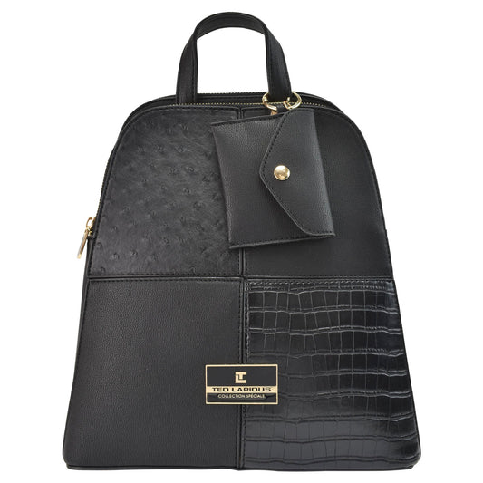Mochila Para Dama Ted Lapidus Tonos Color Negro