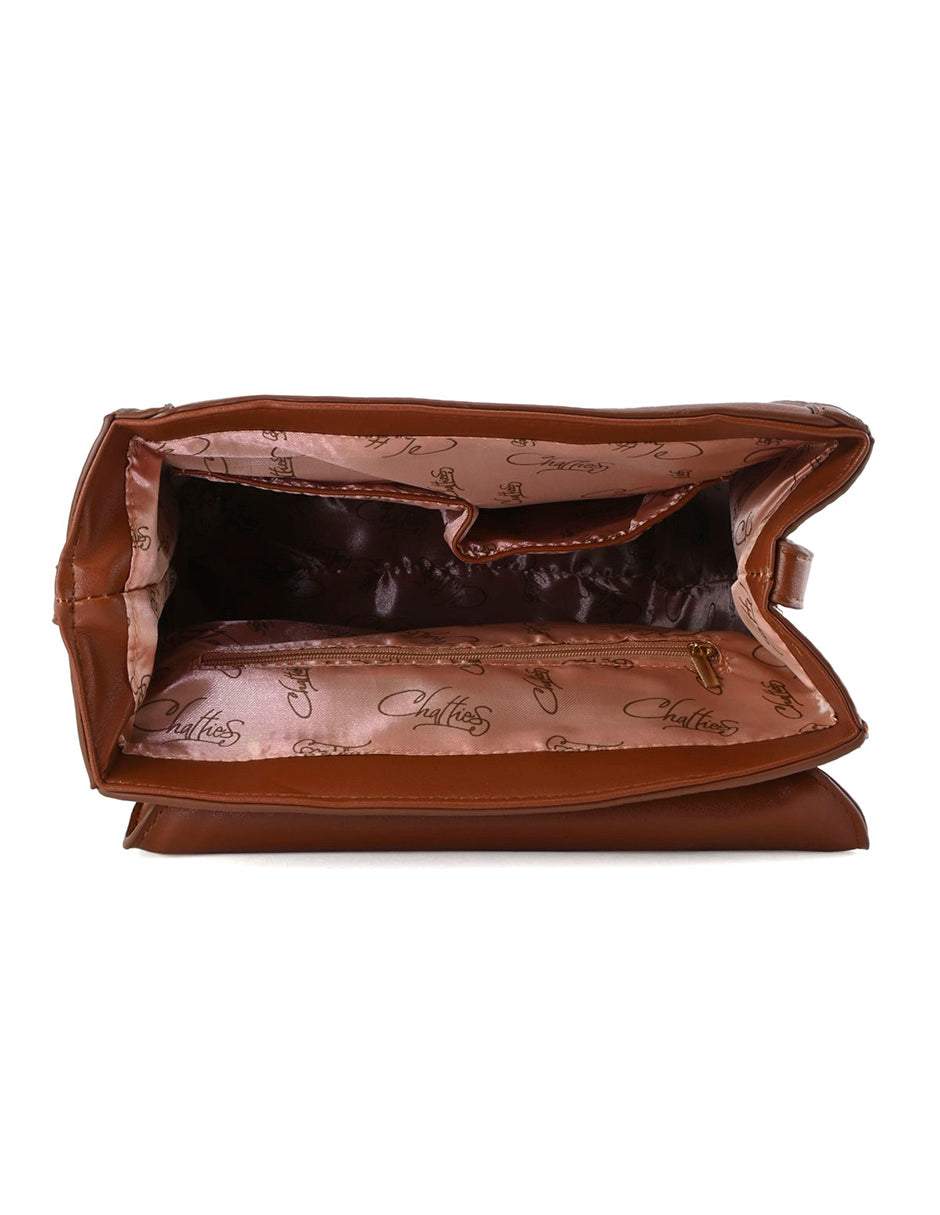 Mochila Para Mujer De Broche Camello