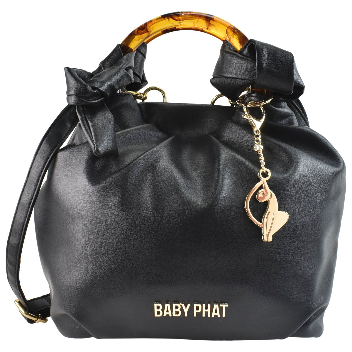 Bolsa Para Mujer Baby Phat Con Asa De Plástico Color Negro