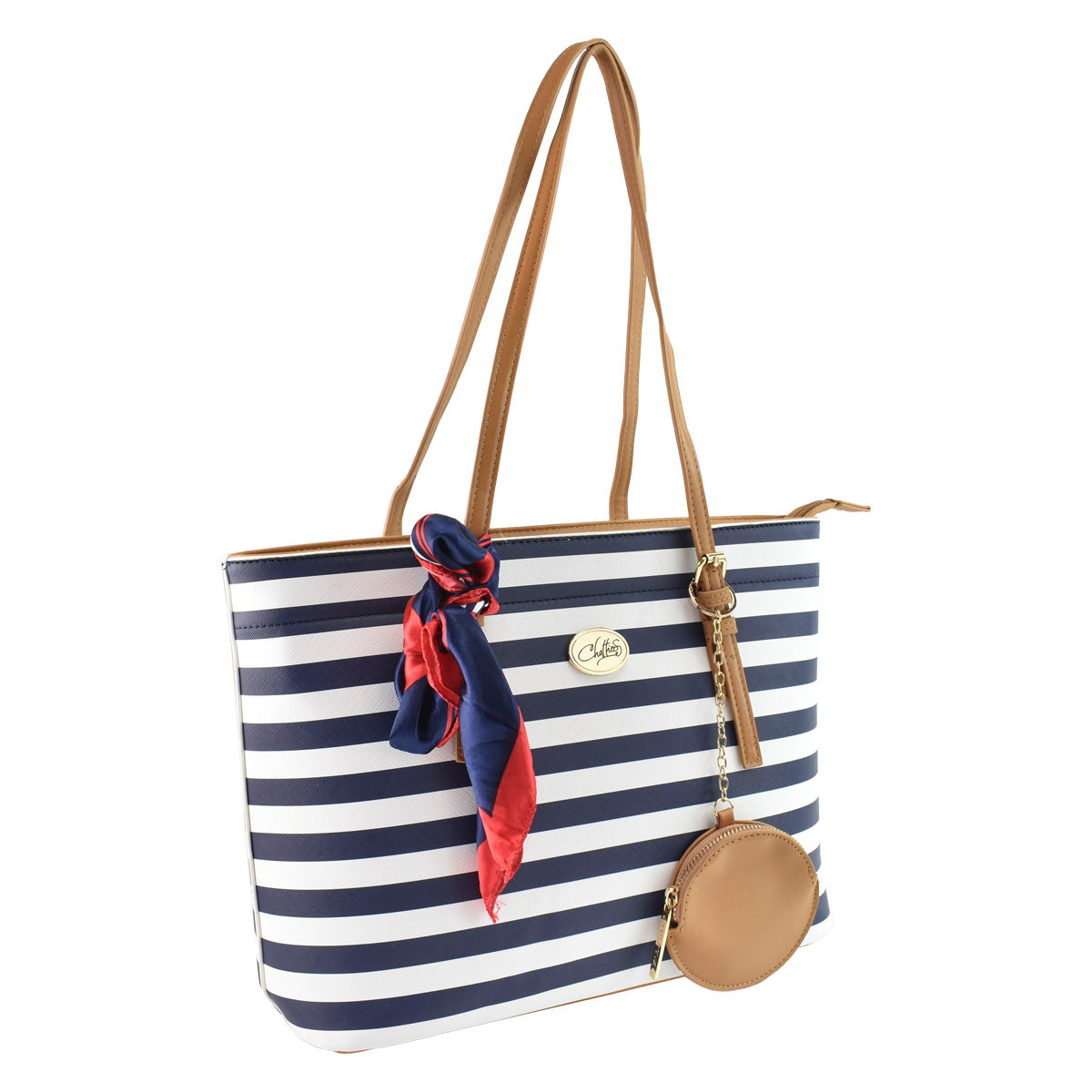 Bolsa Para Dama Con Monedero Rayas Chatties