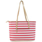 Bolsa Para Dama Con Monedero Rayas Chatties Asas Color Marfil