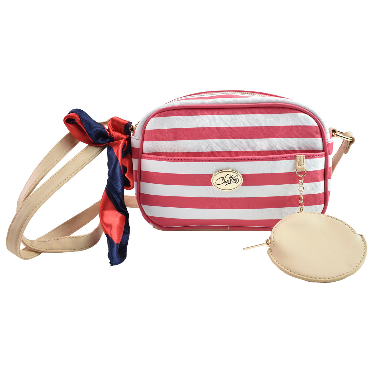 Bolsa Para Dama Crossbody Rayas Con Monedero Chatties