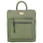 Backpack Minimalista Verde Olivo Chatties Para Mujer