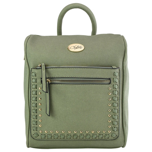 Backpack Minimalista Verde Olivo Chatties Para Mujer