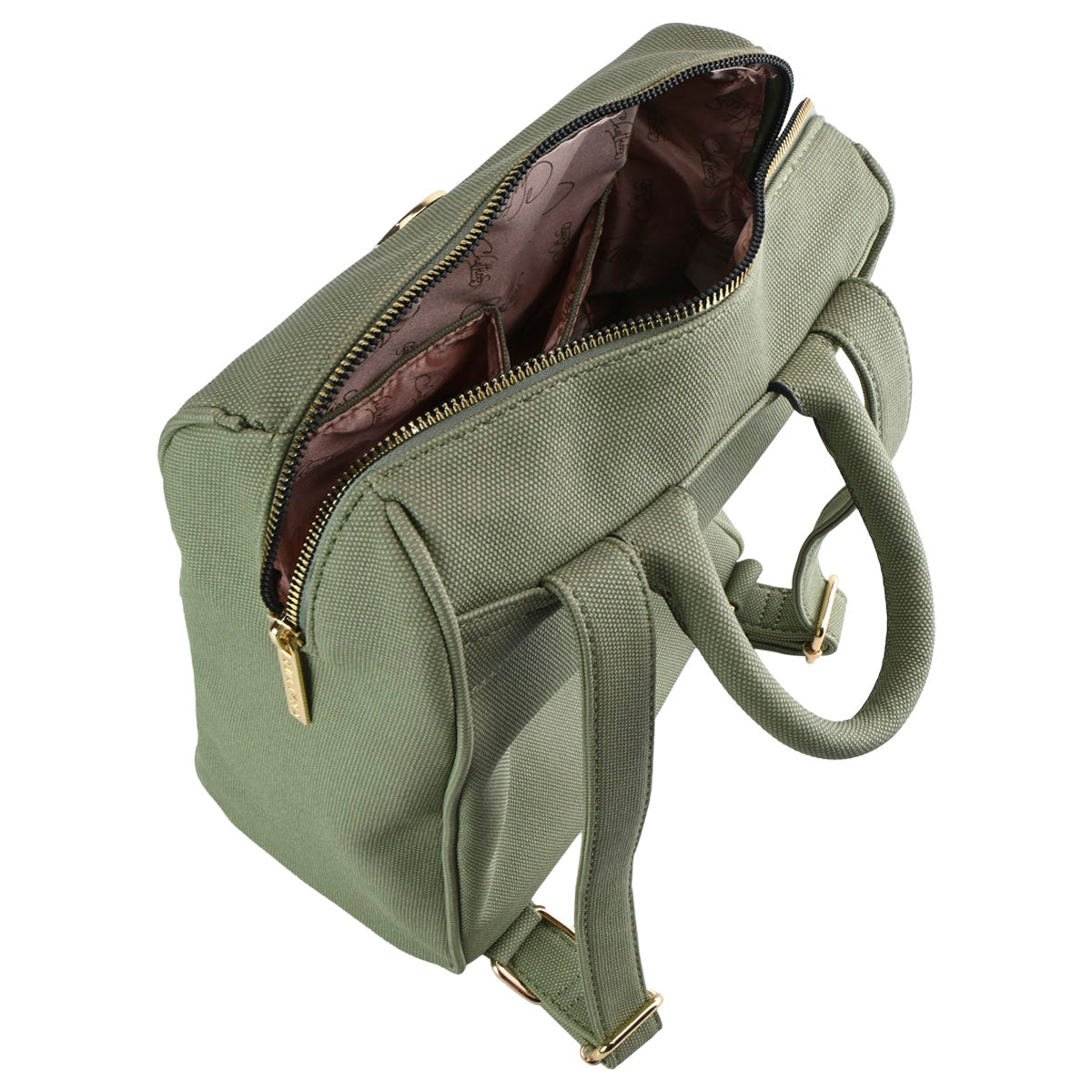 Backpack Minimalista Verde Olivo Chatties Para Mujer