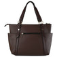 Bolsa Tote Para Mujer Diseño Liso Café Con Compartimentos Ted Lapidus