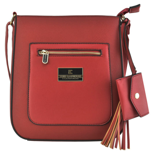 Bolsa Bandolera Para Mujer Ted Lapidus Color Rojo