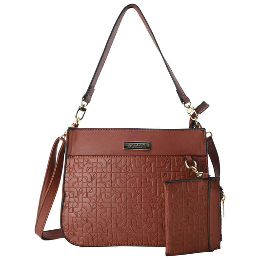 Bolso Práctico Estilo Bandolera Ted Lapidus Color Camello