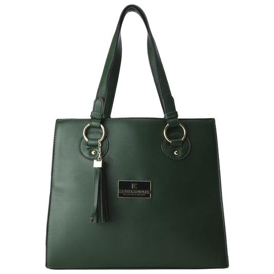 Bolso De Hombro Ted Lapidus Verde Con Correa Larga