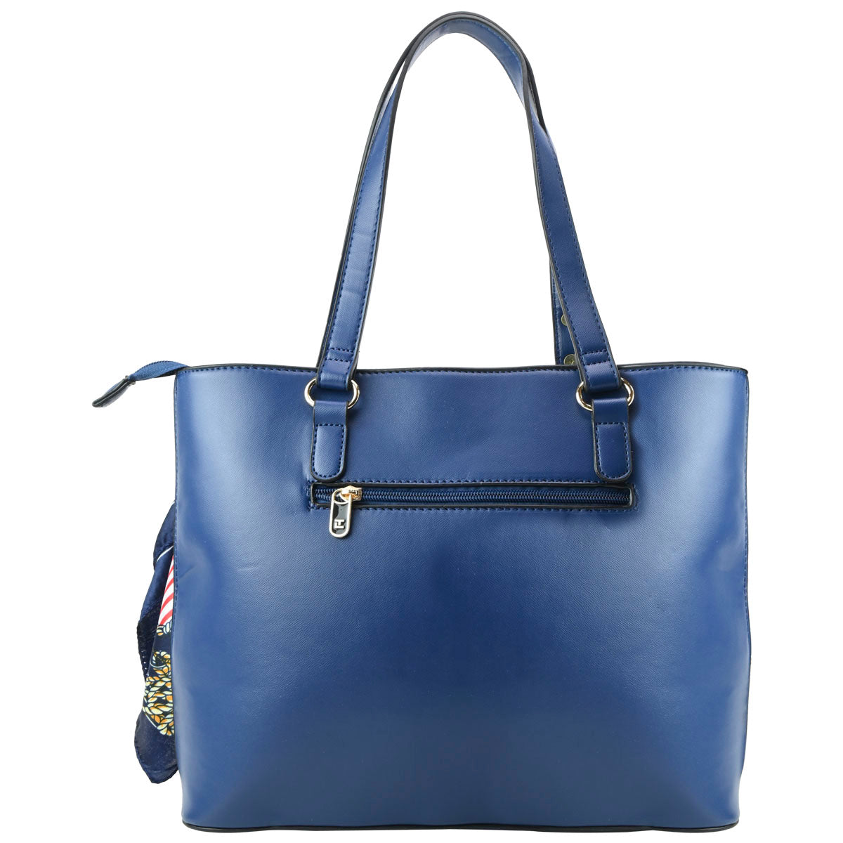 Bolsa Ted Lapidus Tote Azul Para Mujer Con Moño Decorativo