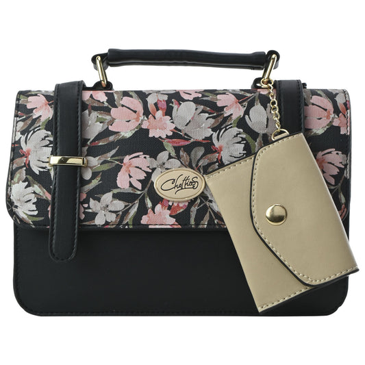Bolsa Chatties Crossbody Estampado Flores Para Mujer