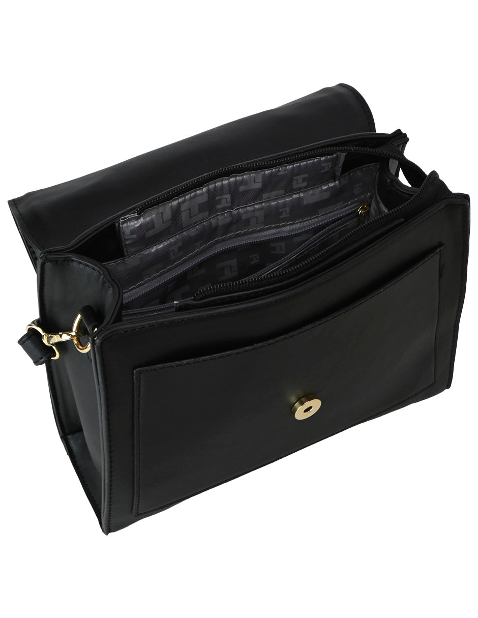 Bandolera De Gran Capacidad Ted Lapidus Color Negro