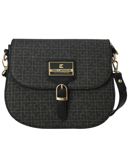 Bandolera Mediana Ted Lapidus Color Negro
