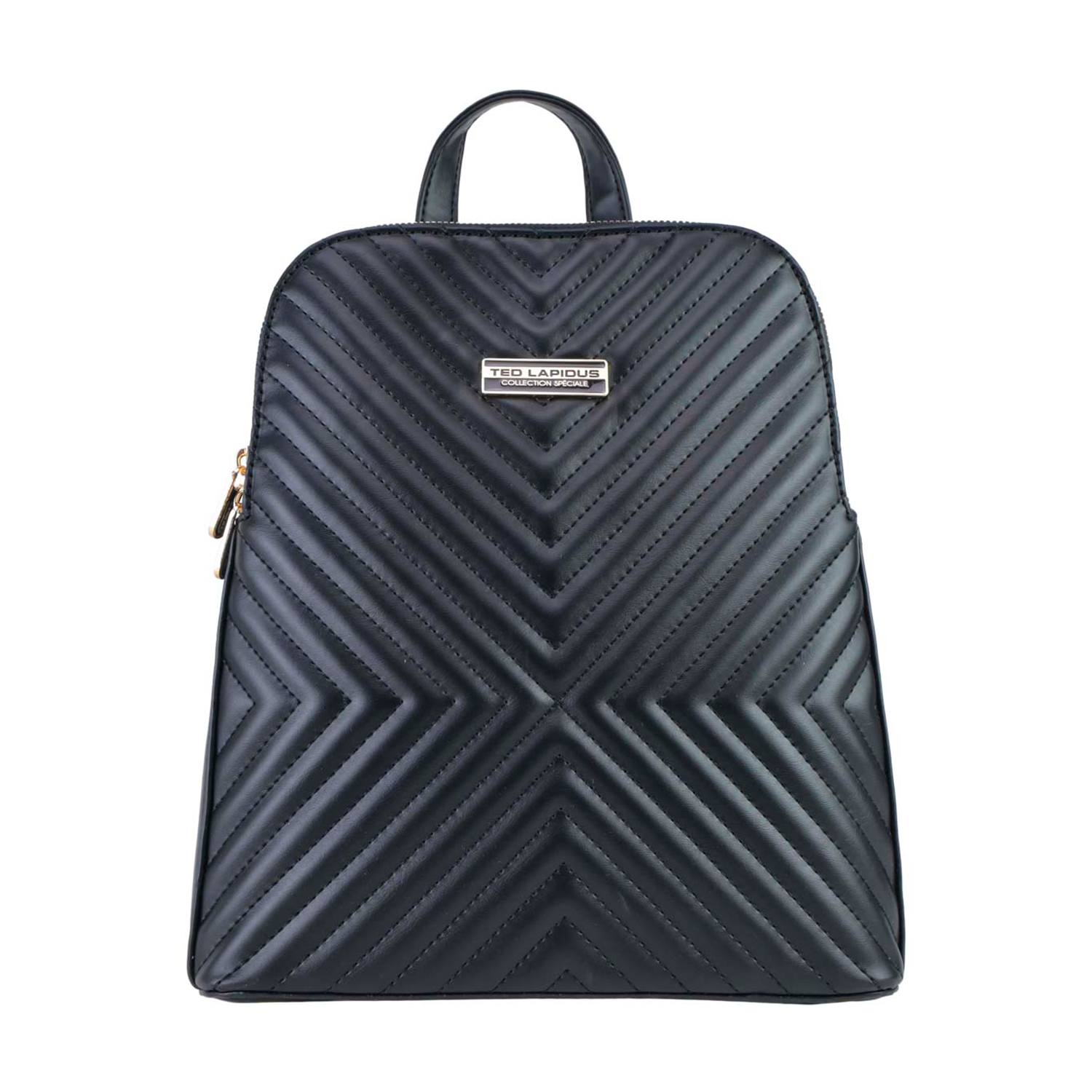 Mochila Ted Lapidus Textura de Rayas color Negro