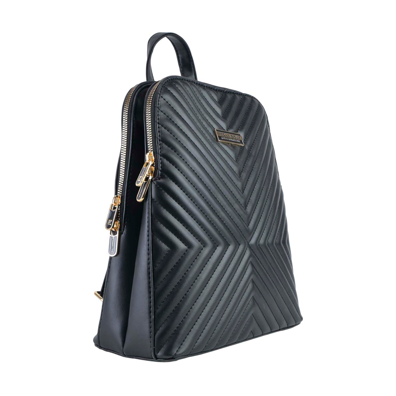 Mochila Ted Lapidus Textura de Rayas color Negro