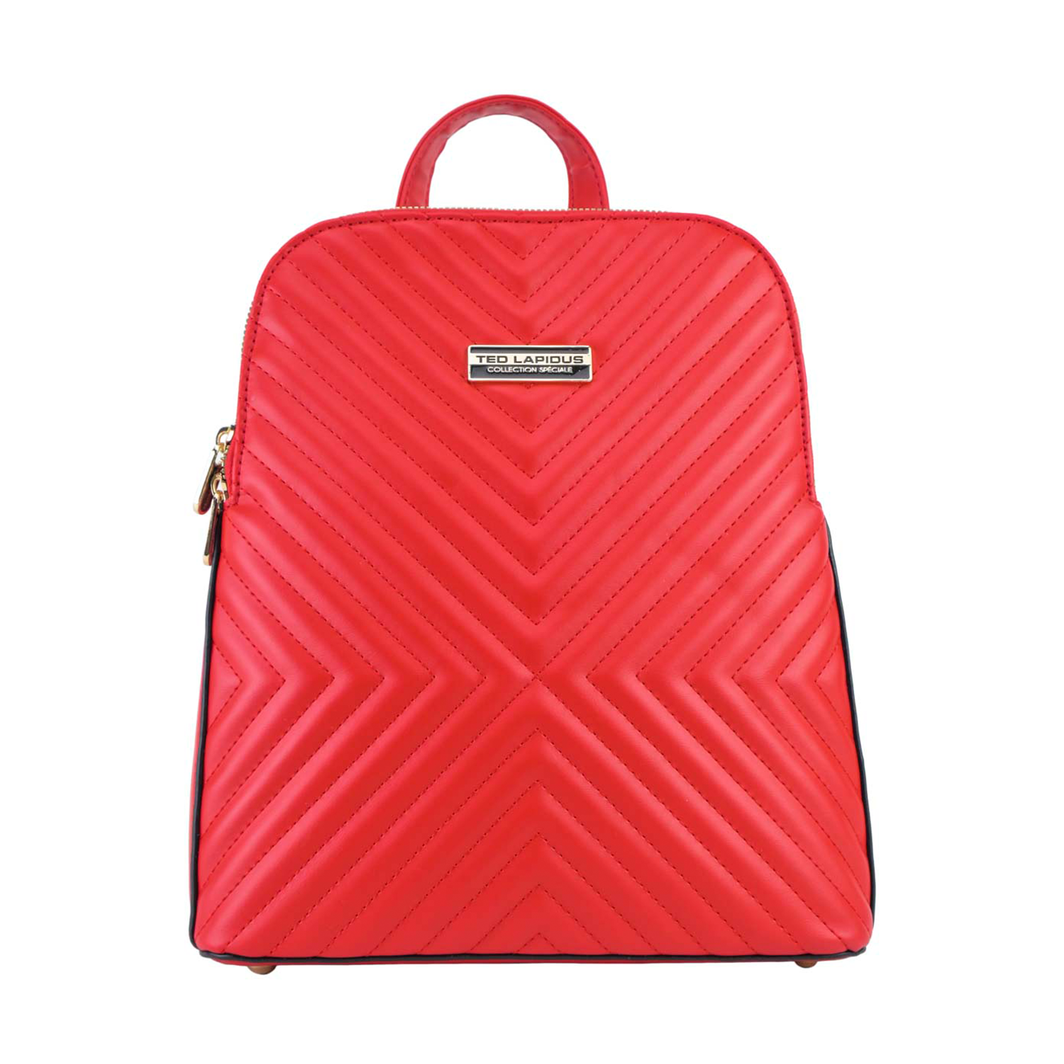 Mochila Ted Lapidus Textura de Rayas color rojo