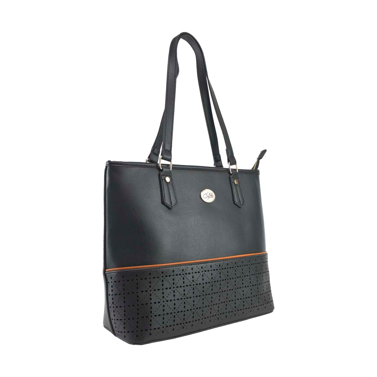 Tote Chatties con Estampado Inferior color negro