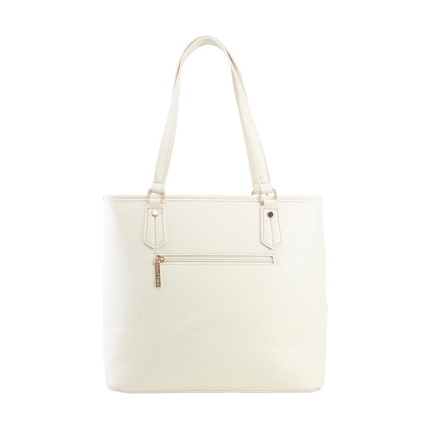 Tote Chatties con Estampado Inferior color blanco