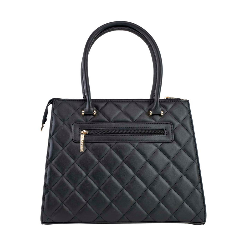 Satchel Chatties de Rombos Capitonado color negro