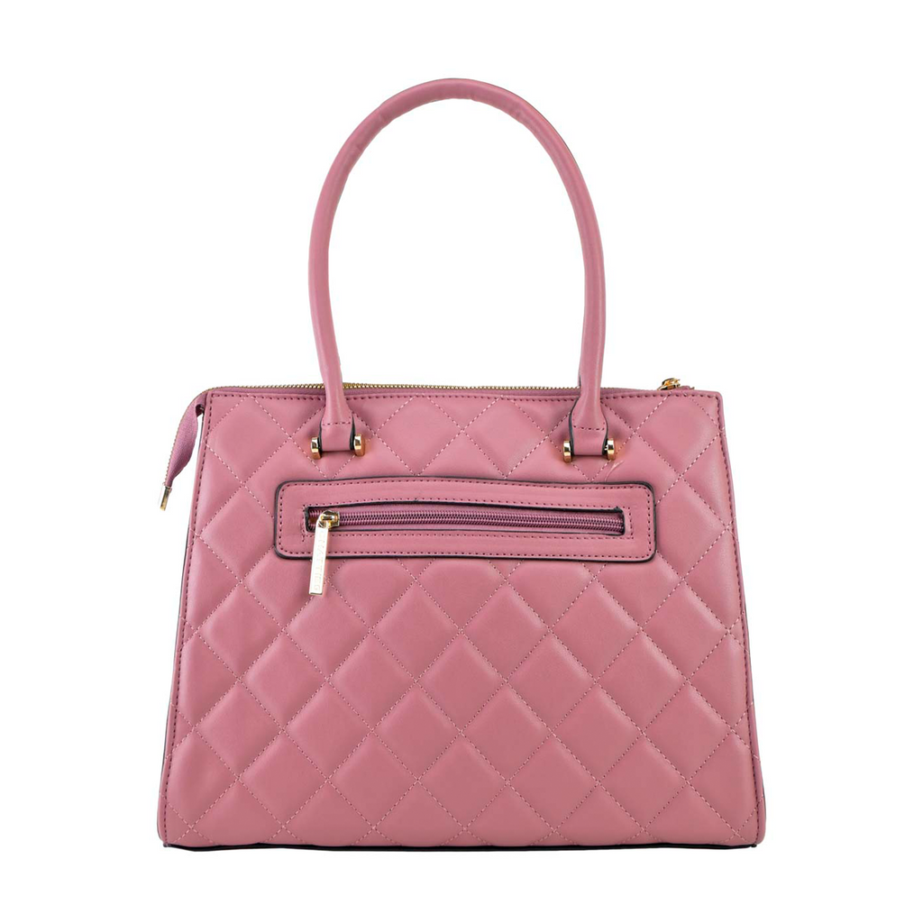 Satchel Chatties de Rombos Capitonado color rosa