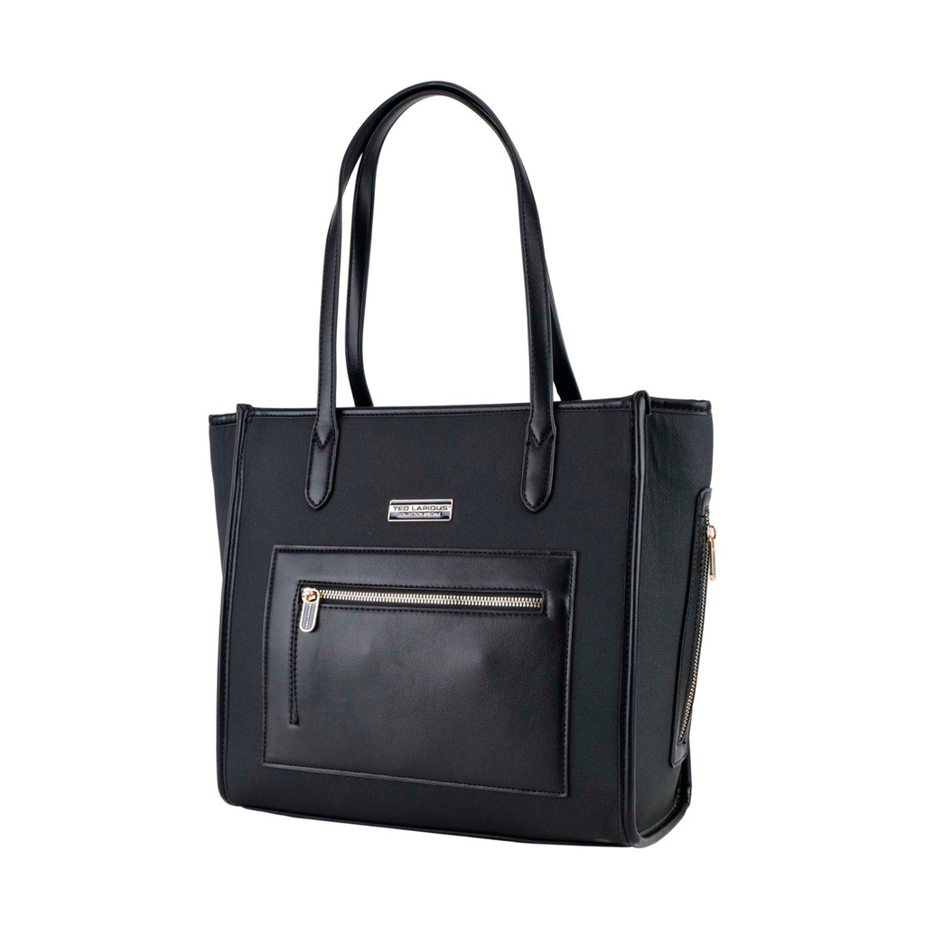 Tote Ted Lapidus Textura de Rayas color negro