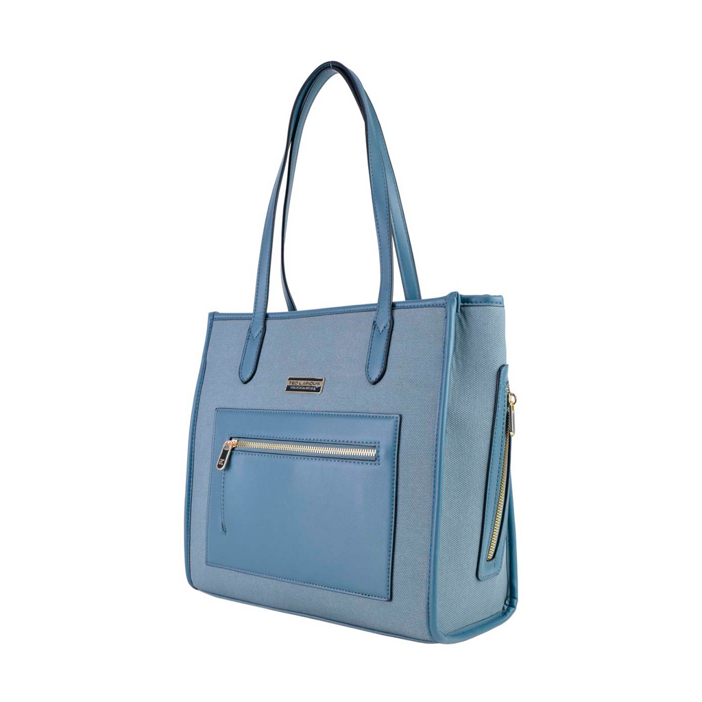 Tote Ted Lapidus Textura de Rayas color azul