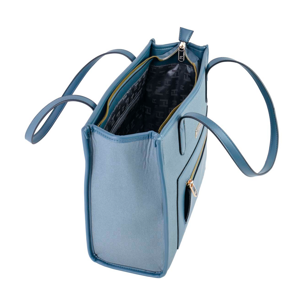 Tote Ted Lapidus Textura de Rayas color azul